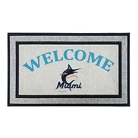 Jardine Miami Marlins 18" x 30" Welcome Doormat