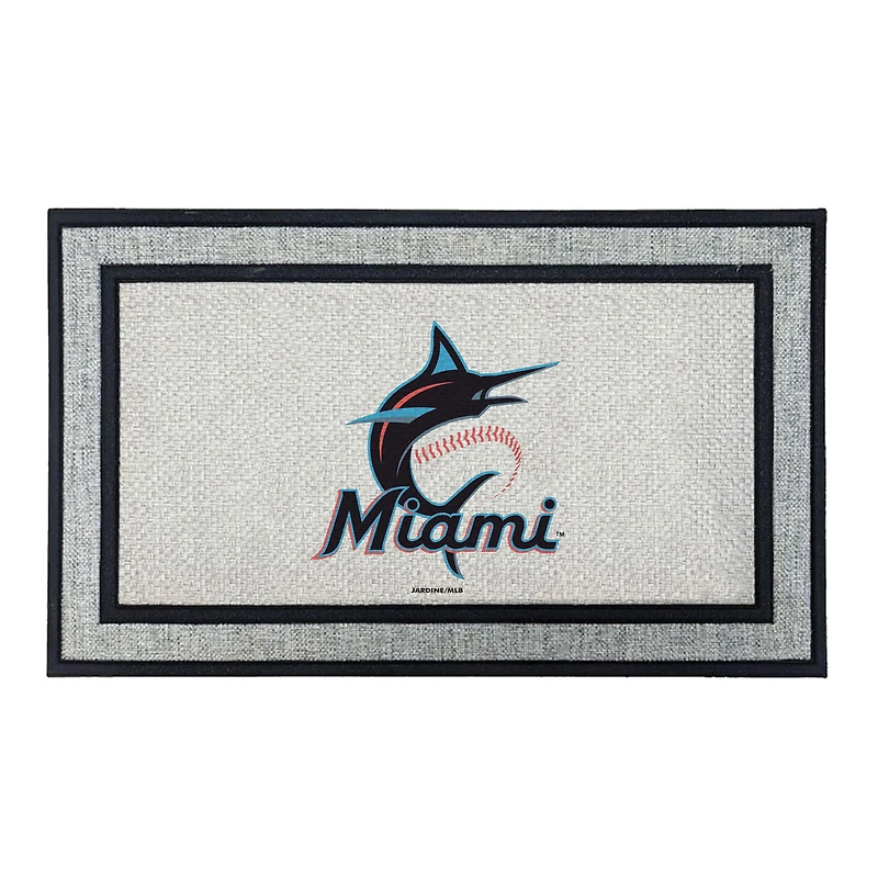 Jardine Miami Marlins 18" x 30" Indoor/Outdoor Logo Doormat