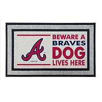 Jardine Atlanta Braves 18" x 30" Indoor/Outdoor Team Dog Lives Here
