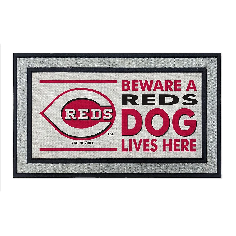 Jardine Cincinnati Reds 18" x 30" Indoor/Outdoor Team Dog Lives Here
