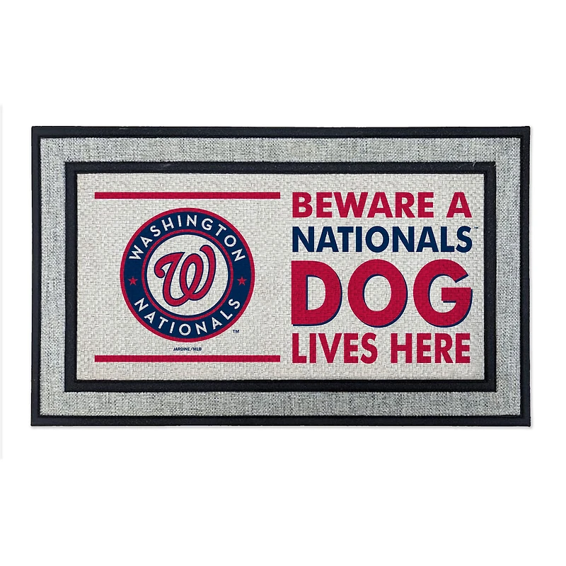 Jardine Washington Nationals 18" x 30" Indoor/Outdoor Team Dog Lives Here