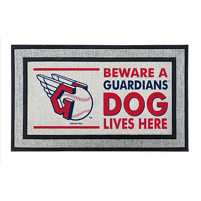 Jardine Cleveland Guardians 18" x 30" Indoor/Outdoor Team Dog Lives Here
