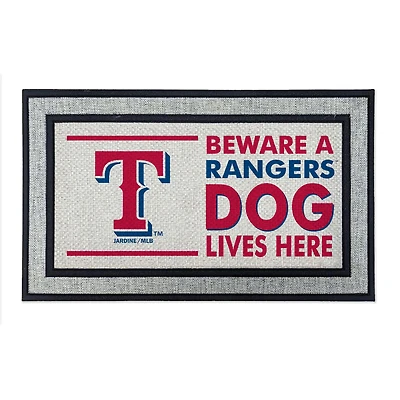Jardine Texas Rangers 18" x 30" Indoor/Outdoor Team Dog Lives Here