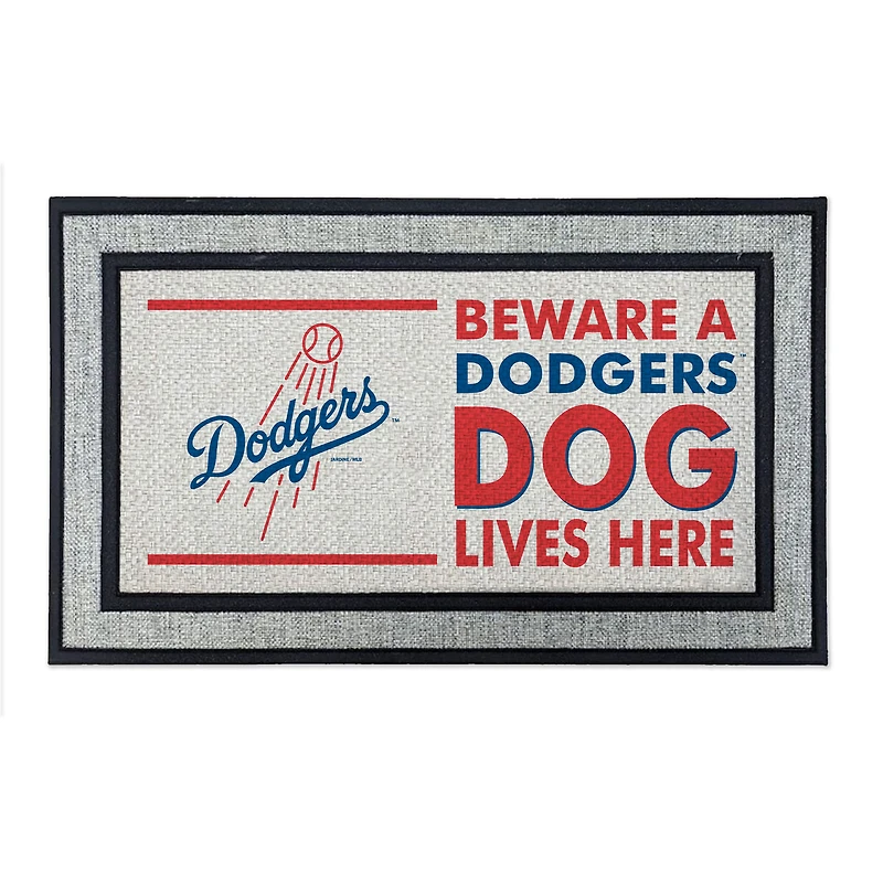 Jardine Los Angeles Dodgers 18" x 30" Indoor/Outdoor Team Dog Lives Here