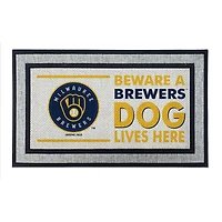 Jardine Milwaukee Brewers 18" x 30" Indoor/Outdoor Team Dog Lives Here