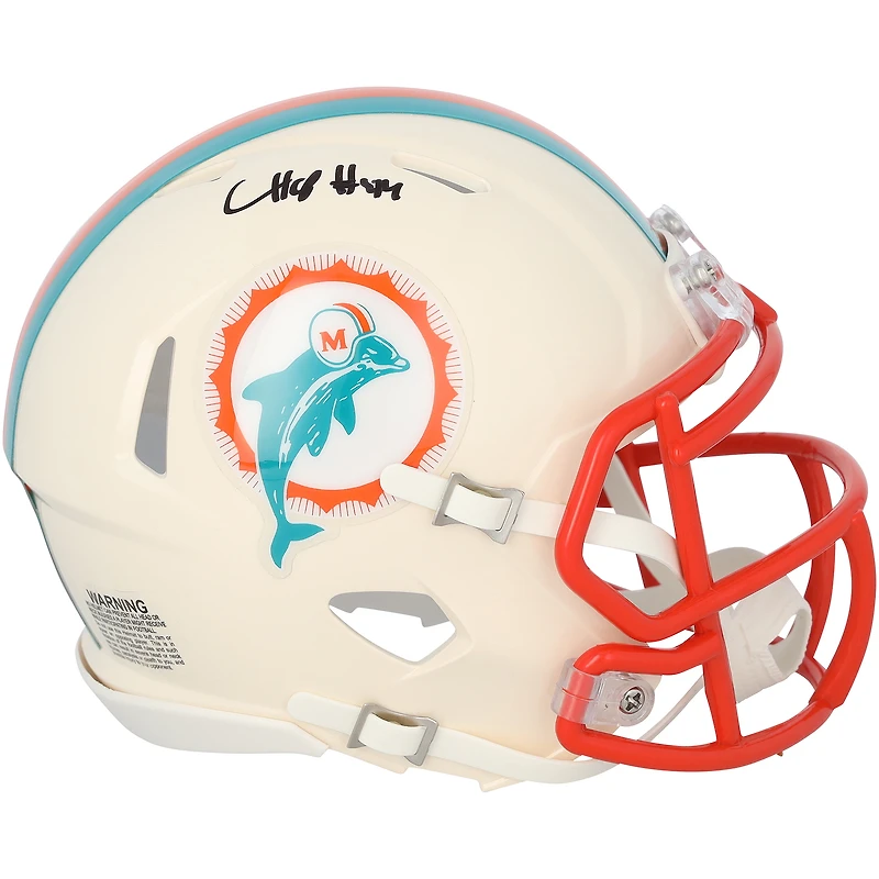 Chop Robinson Miami Dolphins Autographed Riddell Retro Speed Mini Helmet
