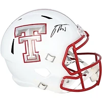 Jacob Rodriguez Texas Tech Red Raiders Autographed Riddell White Galvaniced Speed Replica Helmet
