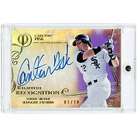 Carlton Fisk Chicago White Sox Autographed 2015 Topps Tribute Purple #NOW-CF #1/10 Card