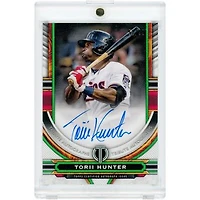 Torii Hunter Minnesota Twins Autographed 2023 Topps Tribute Green #TA-THU #52/99 Card