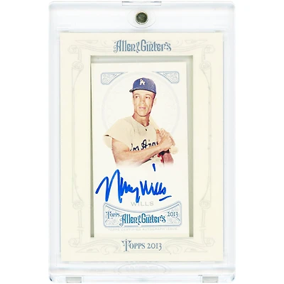 Maury Wills Los Angeles Dodgers Autographed 2013 Topps Allen & Ginter Mini #AGA-MW Card