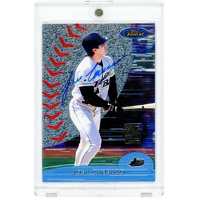 Jose Canseco Tampa Bay Rays Autographed 2000 Topps Finest #73 Card