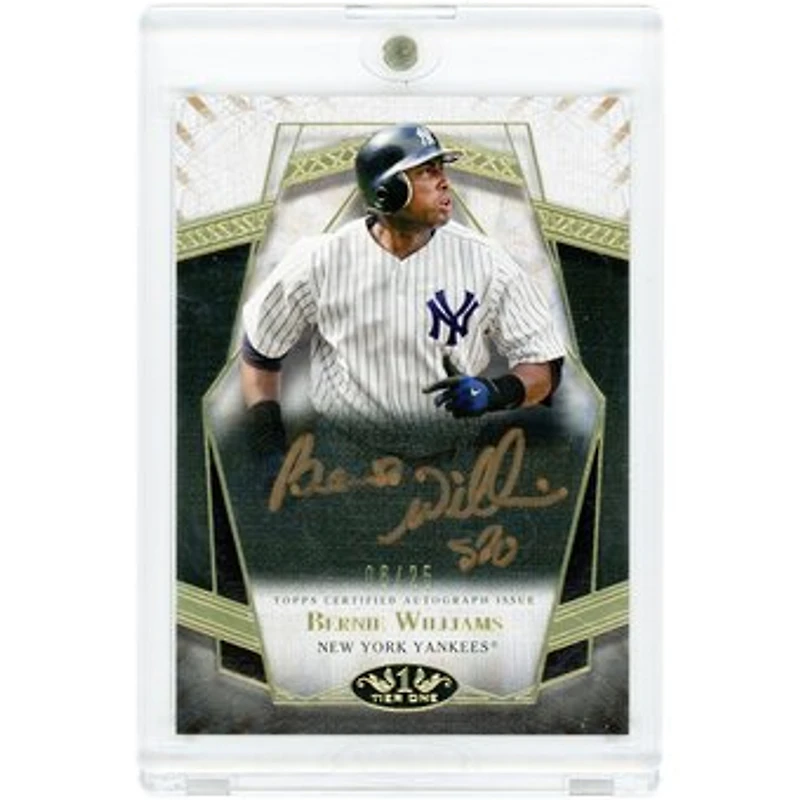Bernie Williams New York Yankees Autographed 2022 Topps Tier One Prime Performers Bronze Ink #PPA-BW #6/25 Card
