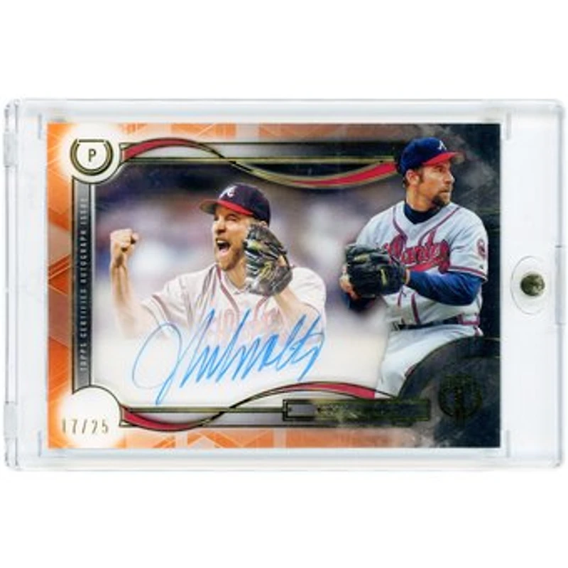 John Smoltz Atlanta Braves Autographed 2019 Topps Tribute Orange #TTP-JS #17/25 Card