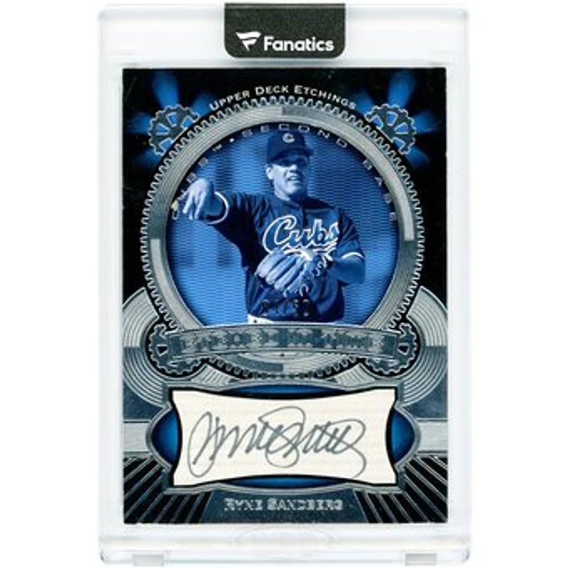 Ryne Sandberg Chicago Cubs Autographed 2004 Upper Deck Etched In Time #ET-RS #4/50 Card