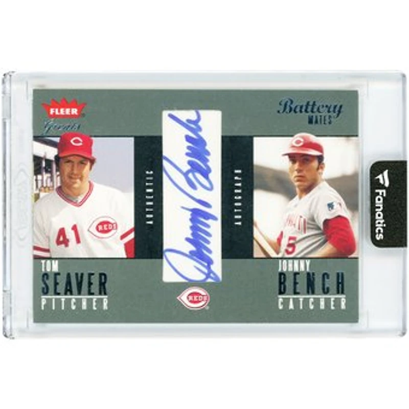 Johnny Bench Cincinnati Reds Autographed 2004 Fleer Greats Battery Mates #BMSA TS-JB #17/79 Card