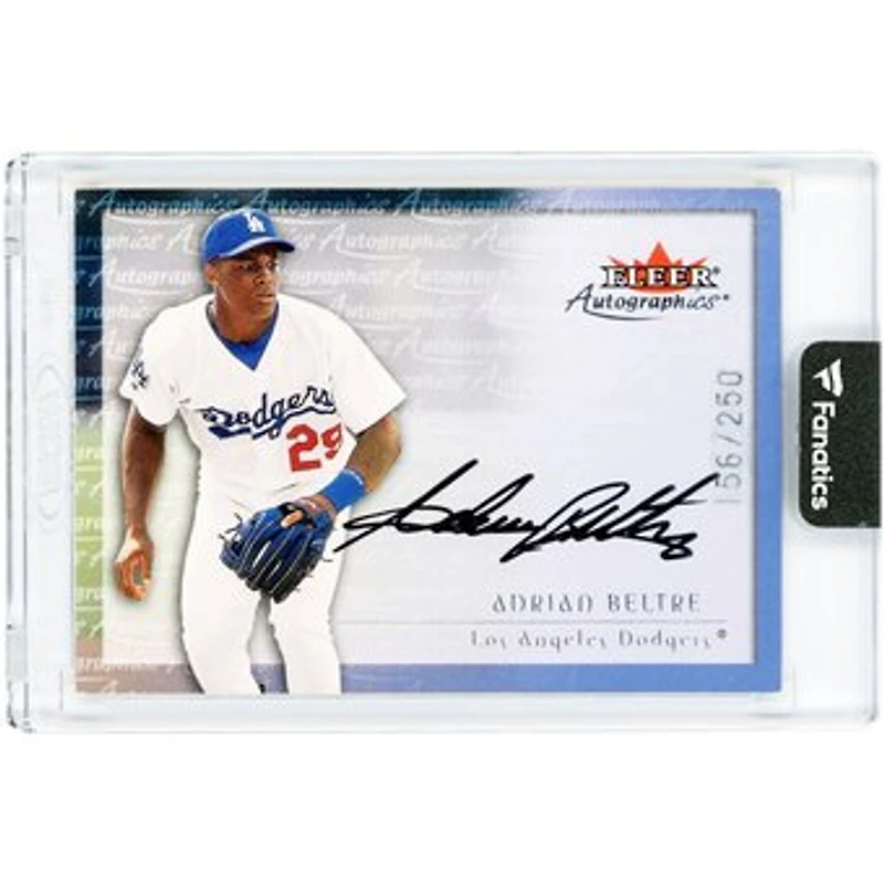 Adrian Beltre Los Angeles Dodgers Autographed 2000 Fleer Autographics #AB #156/250 Card
