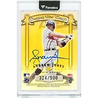 Andruw Jones Atlanta Braves Autographed 2001 Donruss Elite Passing The Torch #PT-21 #324/500 Card