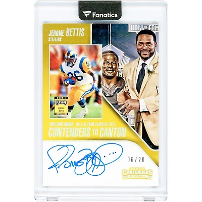 Jerome Bettis Pittsburgh Steelers Autographed 2018 Panini Contenders to Canton #CCA-JB #6/20 Card