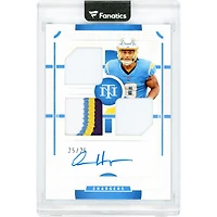 Omarion Hampton Los Angeles Chargers Autographed 2025 Panini National Treasures Triple Relic #RMS-OHN #25/25 Rookie Card