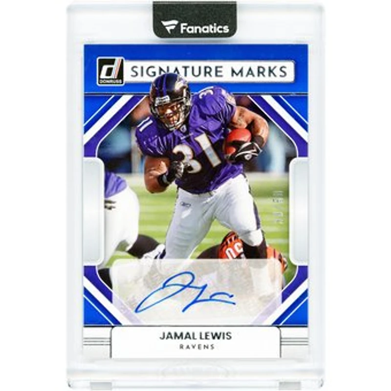 Jamal Lewis Baltimore Ravens Autographed 2022 Panini Donruss Signature Marks #SM-JL #30/50 Card