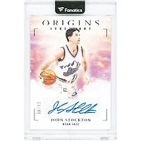 John Stockton Utah Jazz Autographed 2020-21 Panini Origins #LA-JSK #6/49 Card