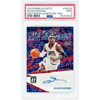 Allen Iverson Philadelphia 76ers Autographed 2023-24 Panini Donruss Optic Fast Break Pink Prizm #FBS-IVE #24/25 PSA Authenticated 9 Card