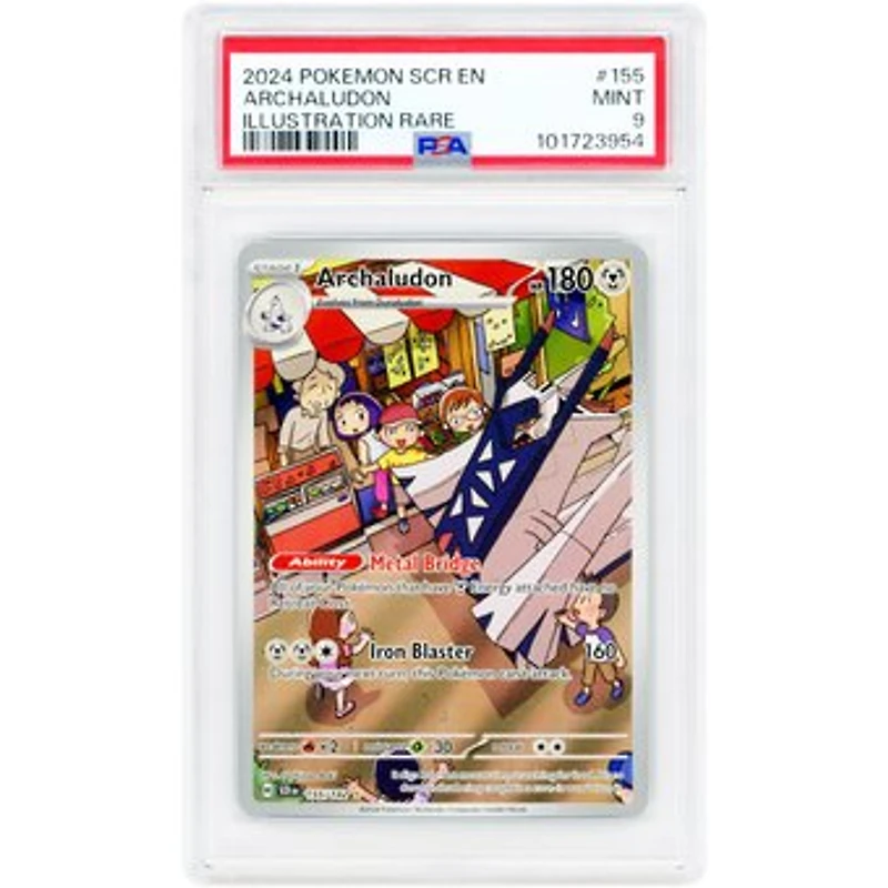 Archaludon 2024 Pokemon Stellar Crown Illustration Rare #155 PSA Authenticated 9 Card