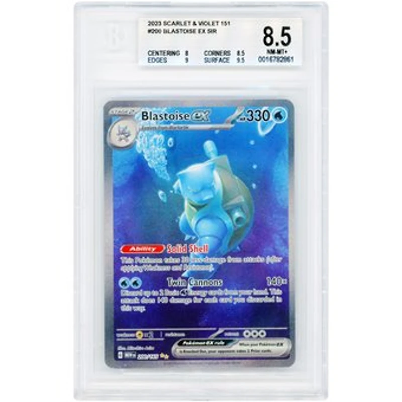 Blastoise ex 2023 Pokemon 151 Special Illustration Rare #200 BGS Authenticated 8.5 Card - 8,8.5,9,9.5 Subgrades