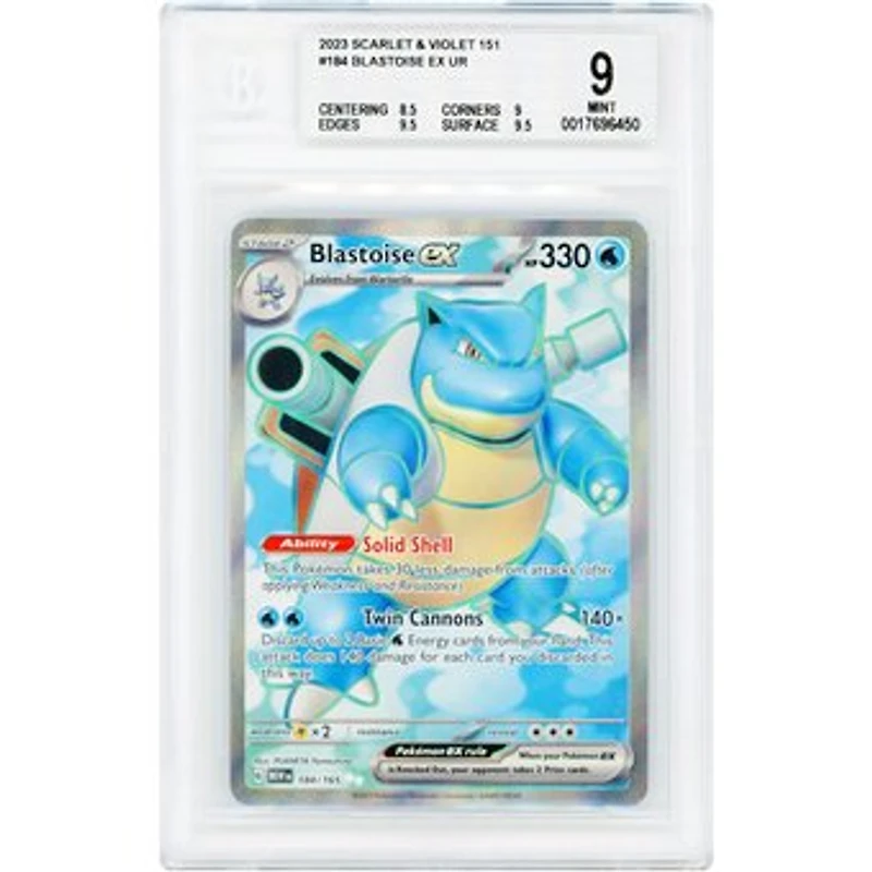Blastoise ex 2023 Pokemon 151 Ultra Rare #184 BGS Authenticated 9 Card - 8.5,9,9.5,9.5 Subgrades