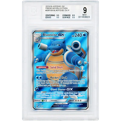 Blastoise GX 2019 Pokemon Sun & Moon Promo #SM189 BGS Authenticated 9 Card