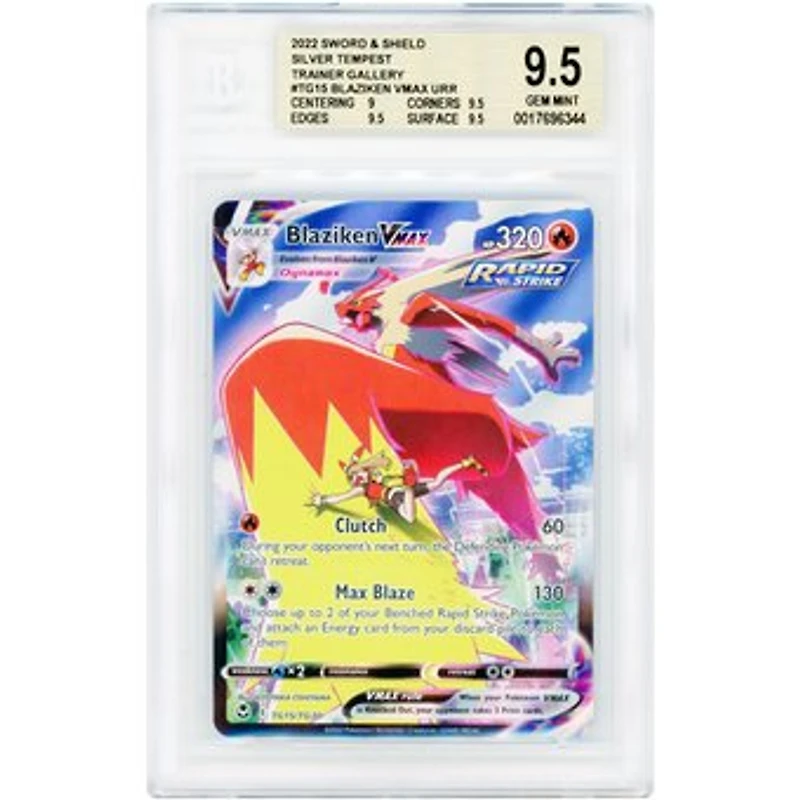 Blaziken VMAX 2022 Pokemon Silver Tempest Trainer Gallery Ultra Rare #TG15 BGS Authenticated 9.5 Card - 9,9.5,9.5,9.5 Subgrades