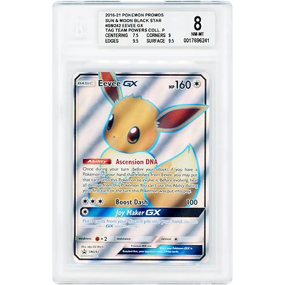 Eevee GX 2020 Pokemon Sun & Moon Promo #SM242 BGS Authenticated 8 Card - 7.5,9,9.5,9.5 Subgrades