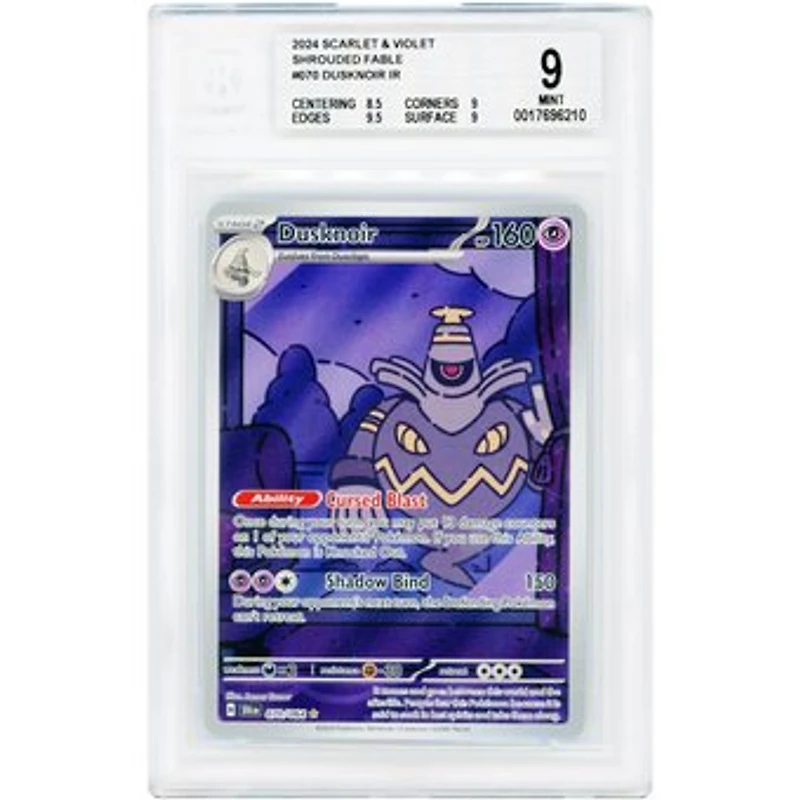 Dusknoir 2024 Pokemon Shrouded Fable Illustration Rare #70 BGS Authenticated 9 Card