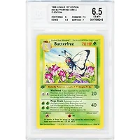 Butterfree 1999 Pokemon Jungle 1st Edition #33 BGS Authenticated 6.5 Card - 9,7.5,5.5,7 Subgrades