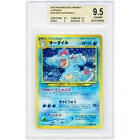 Feraligatr 2000 Pokemon Neo Premium File 1 Japanese Promo #160 BGS Authenticated 9.5 Card