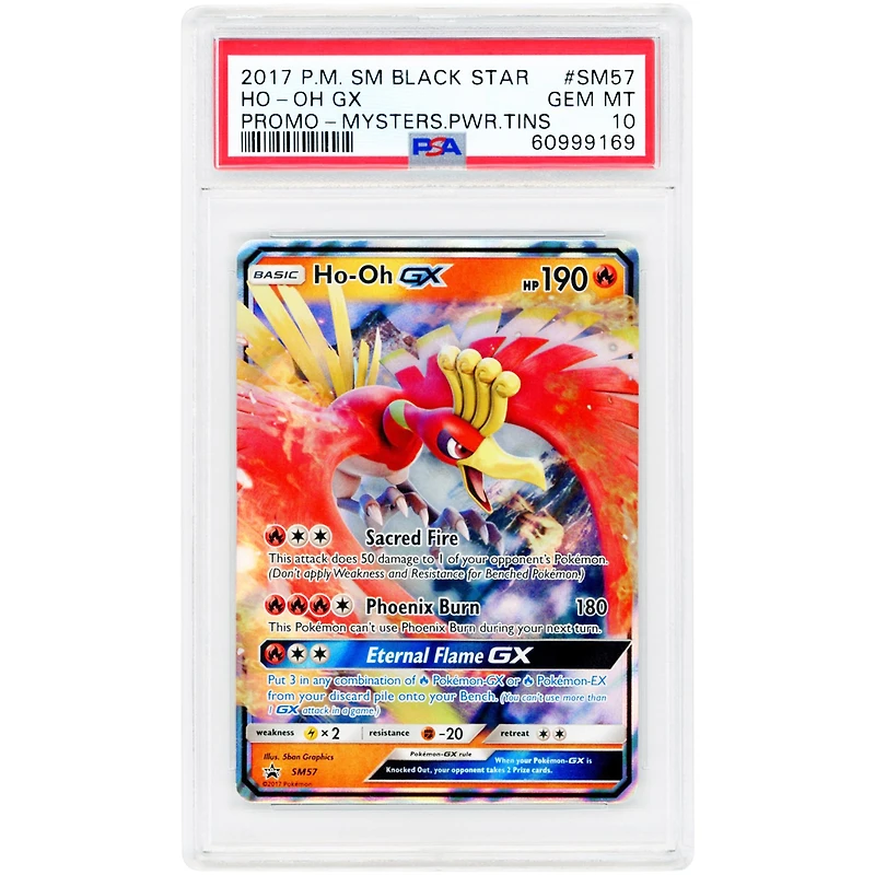 Ho-oh 2017 Pokemon Sun & Moon Promo #SM57 PSA Authenticated 10 Card