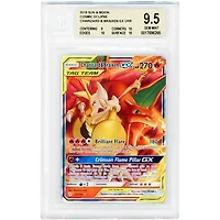 Charizard & Braixen GX 2019 Pokemon Cosmic Eclipse Ultra Rare #22 BGS Authenticated 9.5 Card