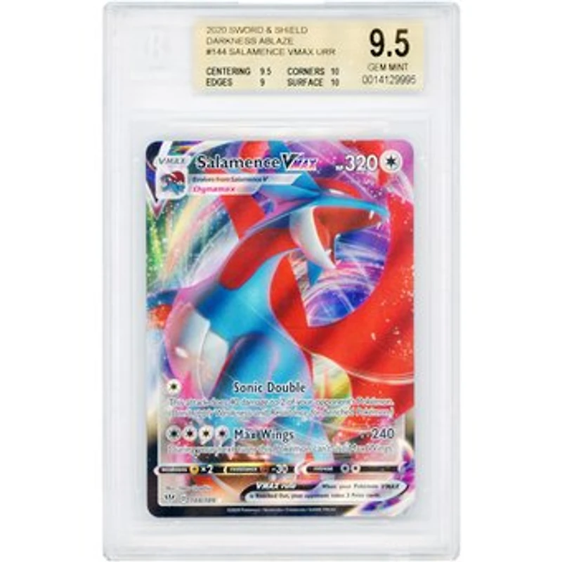 Salamence VMAX 2020 Pokemon Darkness Ablaze Ultra Rare #144 BGS Authenticated 9.5 Card