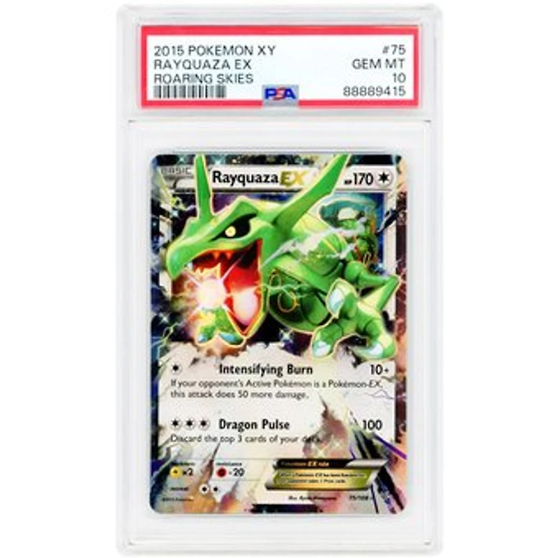 Rayquaza EX 2015 Pokemon Roaring Skies Ultra Rare #75 PSA Authenticated 10 Card