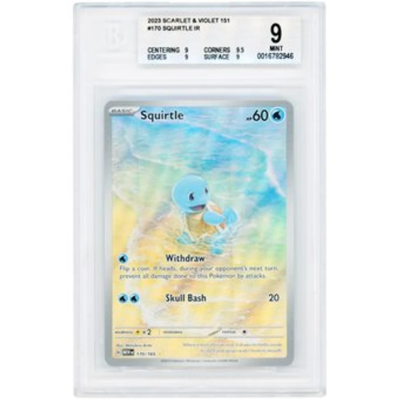 Squirtle 2023 Pokemon 151 Illustration Rare #170 BGS Authenticated 9 Card
