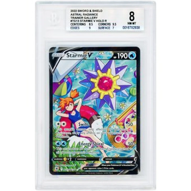Starmie V 2022 Pokemon Astral Radiance Trainer Gallery Ultra Rare #TG13 BGS Authenticated 8 Card