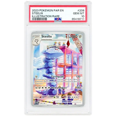 Steelix 2023 Pokemon Paradox Rift Illustration Rare #208 PSA Authenticated 10 Card