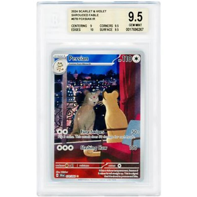 Persian 2024 Pokemon Shrouded Fable Illustration Rare #78 BGS Authenticated 9.5 Card