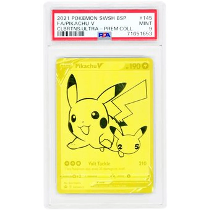 Pikachu V 2021 Pokemon Sword & Shield Promo #SWSH145 PSA Authenticated 9 Card