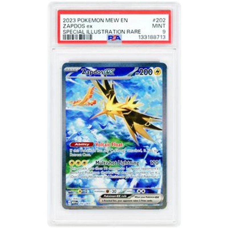 Zapdos ex 2023 Pokemon 151 Special Illustration Rare #202 PSA Authenticated 9 Card