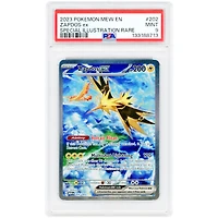 Zapdos ex 2023 Pokemon 151 Special Illustration Rare #202 PSA Authenticated 9 Card