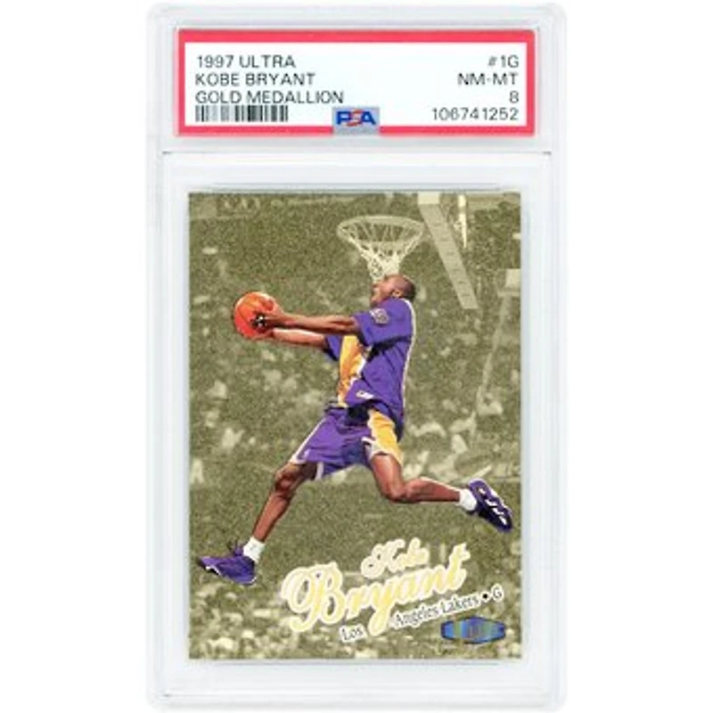 Kobe Bryant Los Angeles Lakers 1997 Fleer Ultra Gold Medallion #1G PSA Authenticated 8 Card
