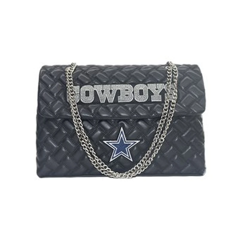 Women's Cuce Black Dallas Cowboys Vegan Leather Oversized Tote Bag