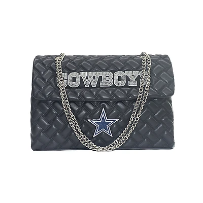 Women's Cuce Black Dallas Cowboys Vegan Leather Oversized Tote Bag