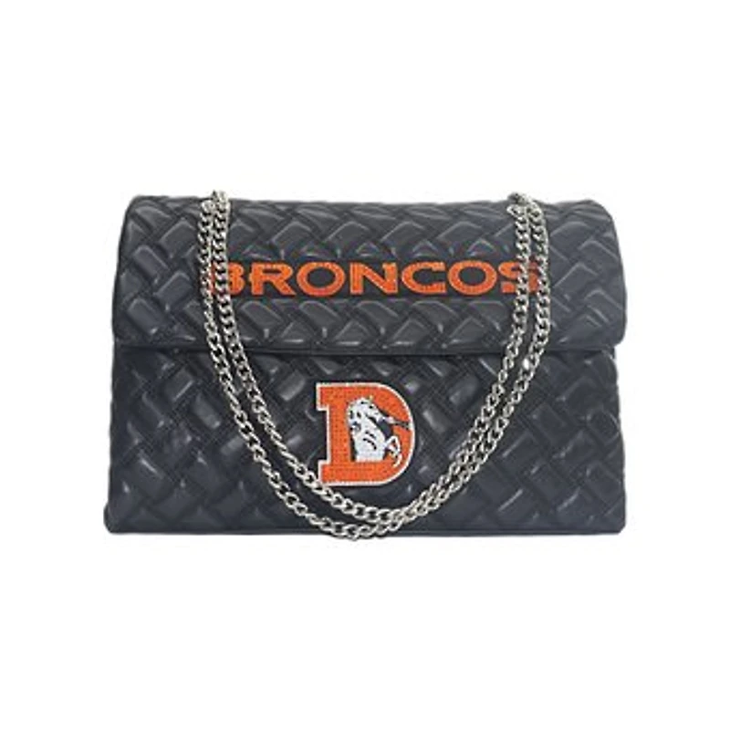 Women's Cuce Black Denver Broncos Vegan Leather Oversized Tote Bag